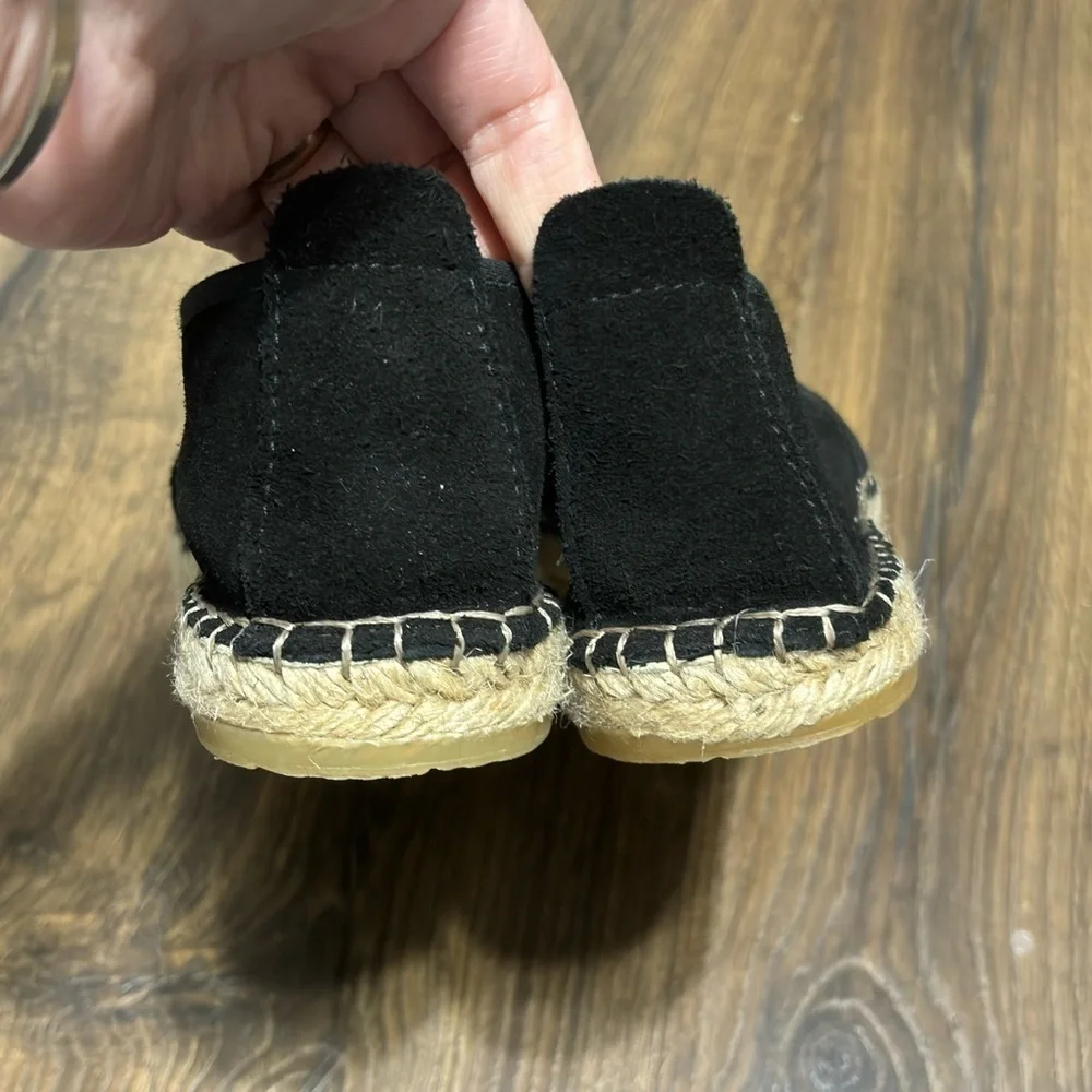 Free People black suede espadrilles size 8